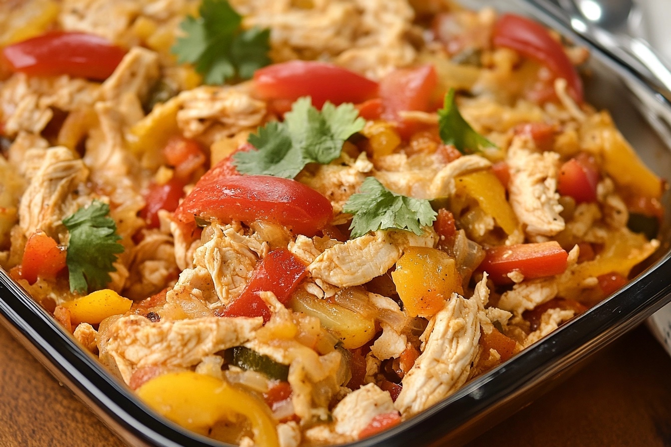 Discover the deliciousness of this Chicken Fajita Casserole! Packed with tender chicken, vibrant bell peppers, and spices, it's an easy, one-pan meal that the whole family will love. Perfect for busy weeknights, this recipe is not only flavorful but also quick to prepare. Don’t miss out on this comforting dish—save the pin now and try it today!