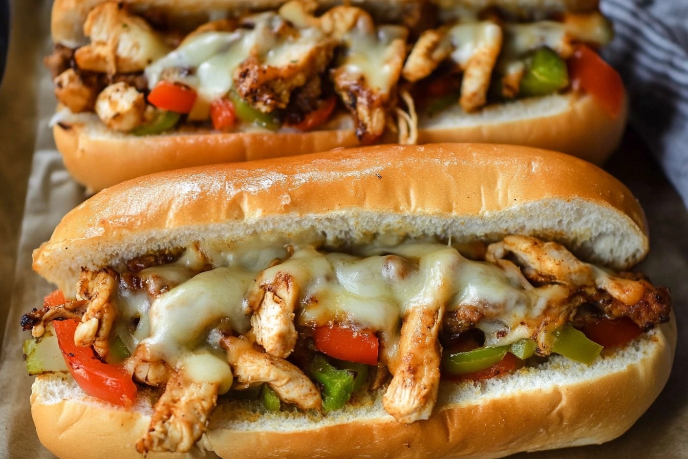 Savor the deliciousness of a Chicken Philly Cheesesteak! This easy recipe combines tender chicken, melty cheese, and savory veggies for a mouthwatering meal. Perfect for lunch or dinner, it's a tasty twist on a classic favorite. Don't forget to save this pin for your next cooking adventure and visit our site for the full recipe!