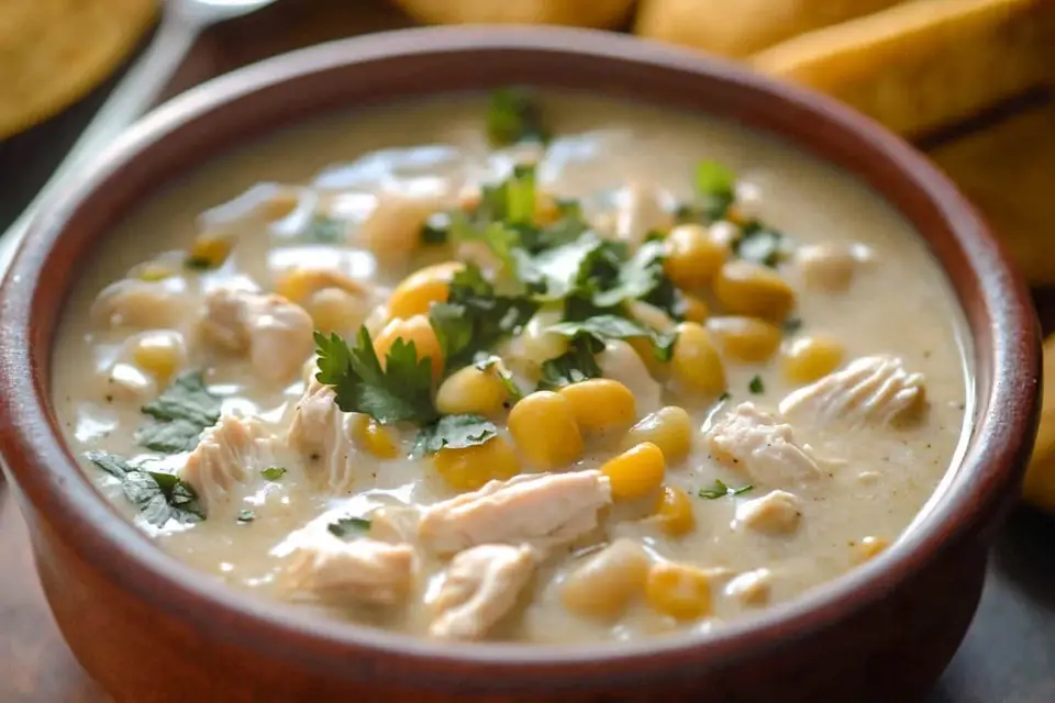 Savor the rich, comforting flavors of our Creamy Crockpot White Chicken Chili! This easy crockpot recipe combines tender chicken, creamy beans, and zesty spices for a delicious meal that cooks while you relax. Perfect for busy weeknights, it’s healthy, packed with protein, and family-friendly. Try this hearty dish today—save the pin and visit our site for the full recipe!