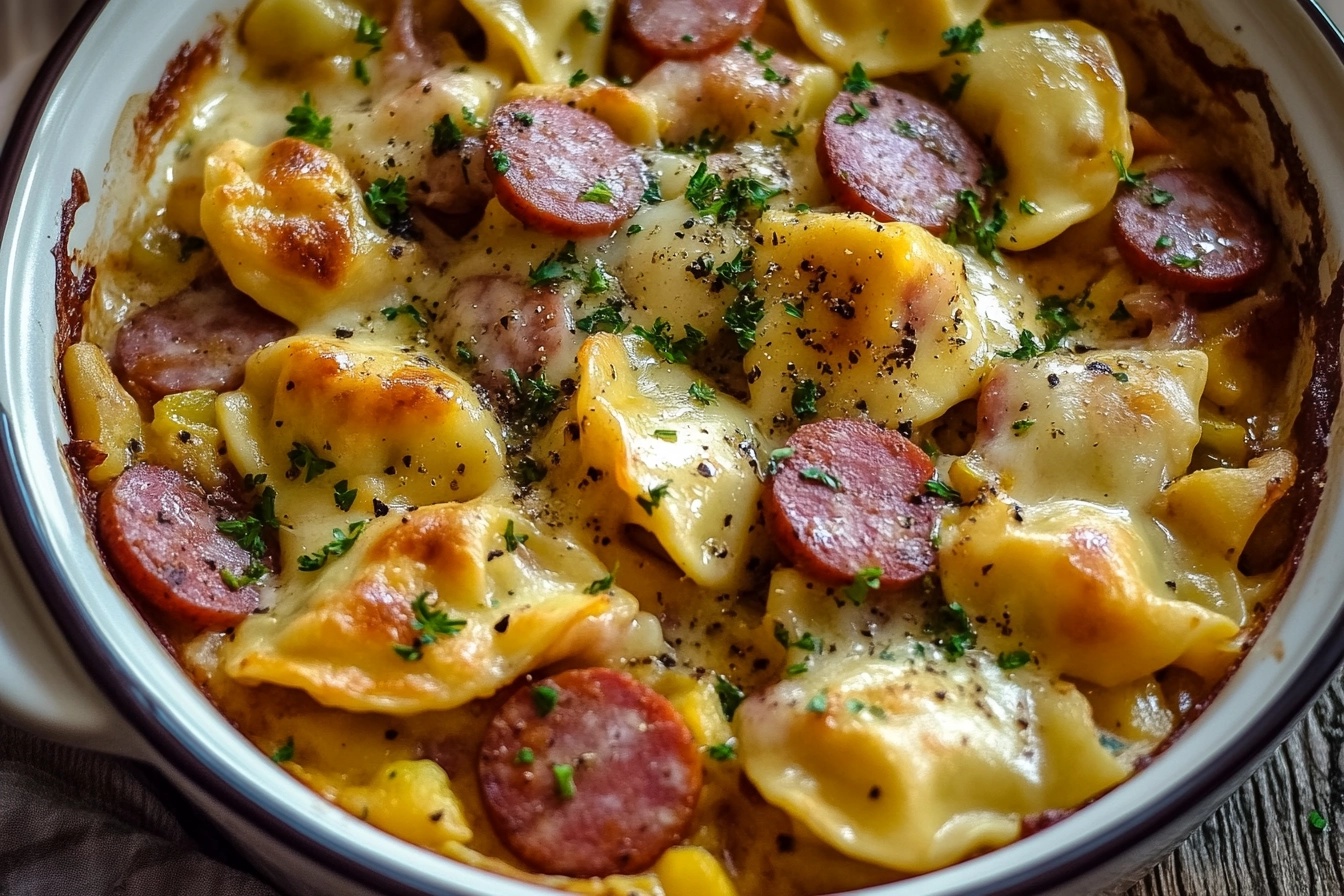 Savor the comforting flavors of Crockpot Pierogi Casserole with Kielbasa! This easy recipe combines cheesy pierogies with savory kielbasa in a slow cooker, making dinner a breeze. Perfect for busy nights, it's a hearty meal the whole family will love. Don’t miss out on this deliciously simple dish—save this pin and try the recipe today!